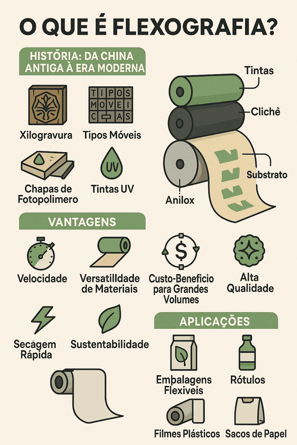 Infográfico O que é a Flexografia Guia Completo sobre o Processo de Impressão para Embalagens